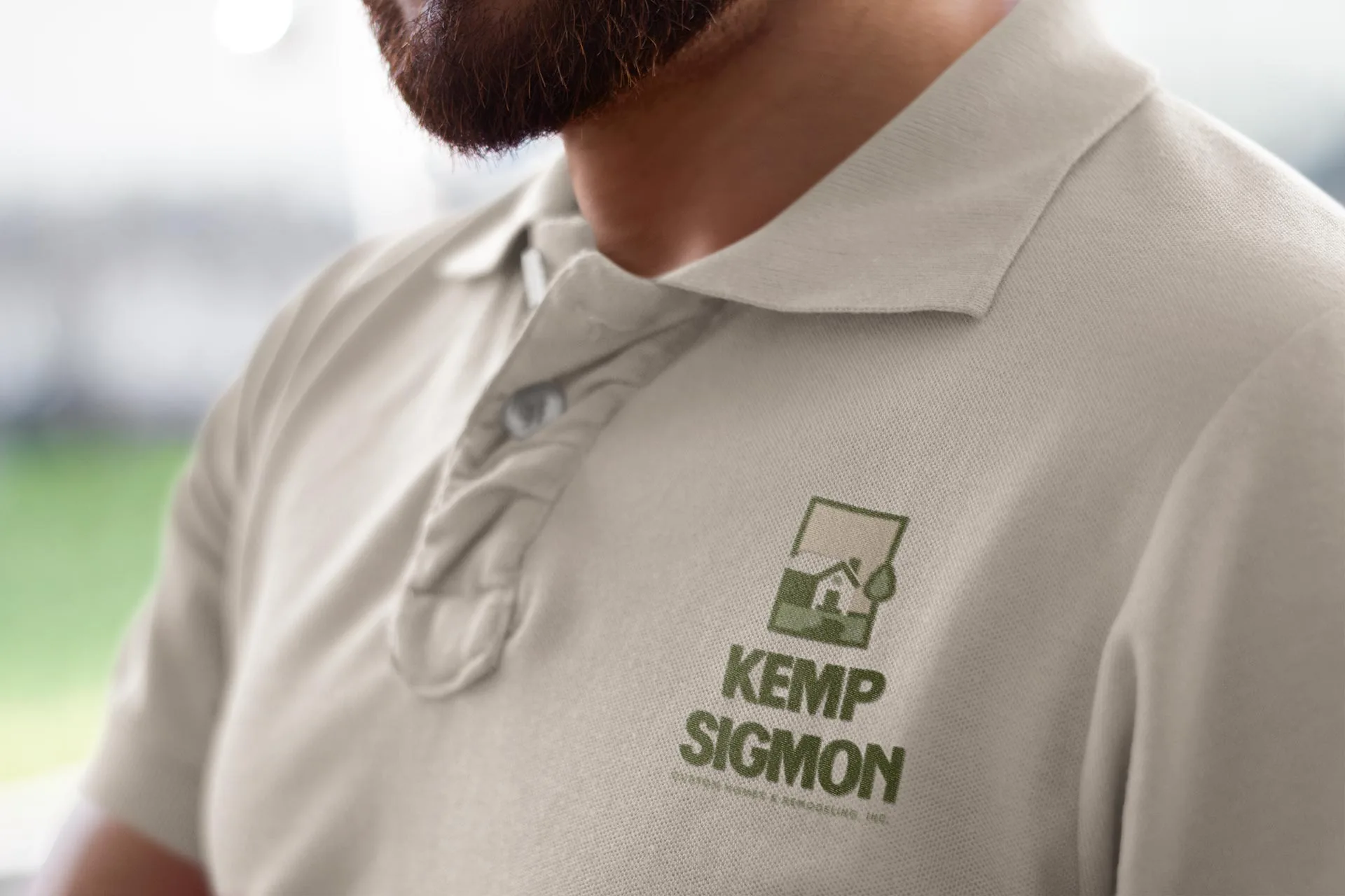 Ks Logo Design on Polo T-Shirt