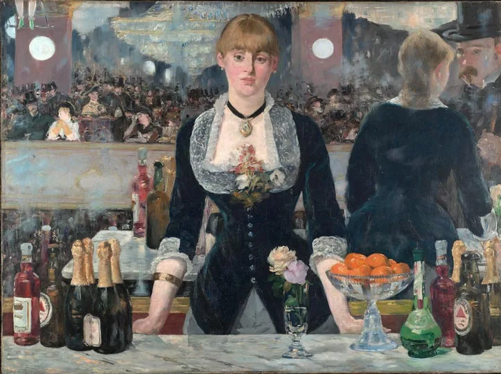 Edouard Manets 1882 painting A Bar at the Folies Bergere jpg