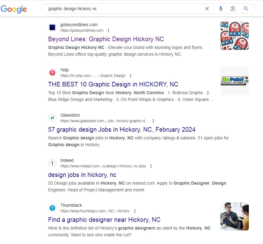 SERP refers to the results page you get when you Google anything.