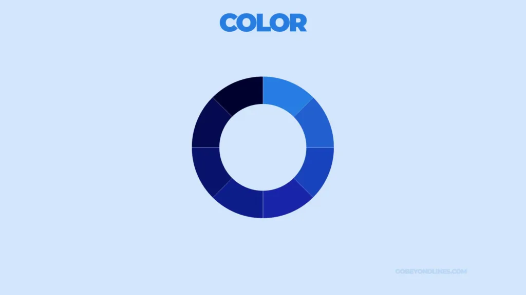 Illustration of design principle of color