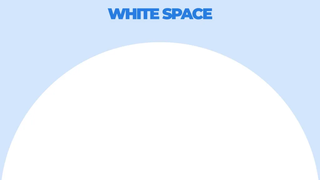 Illustration of the basic graphic design principle of white space.